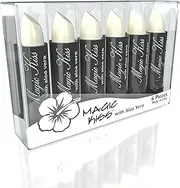 Magic Kiss Lipstick Set Aloe Vera Color Changing 6 Pack MADE IN USA (White)
