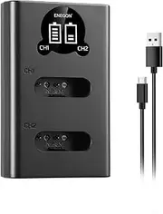 KWTOUL NP-BX1 Battery Charger with LCD Dual Charger Type C Port Compatible with Sony ZV-1,DSC-RX100M II,DSC-RX100 III,DSC-RX100 IV,DSC-RX100 V/VII,DSC-RX100,DSC-RX100 II Camera