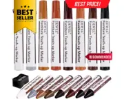 17-Piece Furniture Repair Kit – Scratch Touch-Up Markers & Wax Sticks for Wood