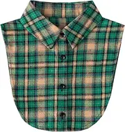 [NIDMIDO] Kids Plaid Tartan Detachable Half Shirt Blouse False Collar Dickey Collar for Girls and Boys