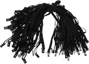 TEHAUX Elastic Bow Tie Extender 50pcs Black Thin Tie Elastic Strap Easy to Wear Remove Practical