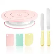 Turntable Revolving Cake Stand Cake Decorating Kit Bake Pastry Turntable Kit
