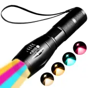 Rechargeable Amber Lamp Flashlights ，Portable Sunset Lamp， 1800K Warm Light f...