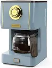 Drip Coffee Machine with 25oz Glass Pot - Retro Style Coffee Maker (ASH BLUE)