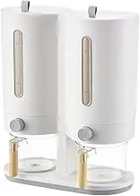 Générique Rice Container, Clear Food Dispenser, 4.71 in 11lbs Double Buckets, Food Organizer, Authentic Design for Kitchen, Pantry, Dining Room, Bean Preservation, Meal Prep