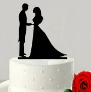 Acrylic Wedding Bride Groom Cake Topper Wedding Couple Cake Top Decoration