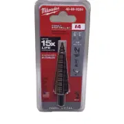 Milwaukee 3/16 in. - 7/8 in. #4 Cobalt Step Drill Bit (12-Steps) 48-89-9284