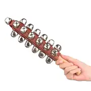 Hand Jingle Bells Hand Sleigh Bells Wooden Shaker Jingle Bells Stick Z2M8