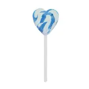 Lolliland Swirly Heart Lollipop Blue 12g x 24
