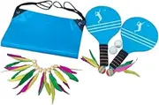 ａ aternee Badminton Set Outside Backyard Games Comfortable Gripping Open Space Playing with Storage Bag Outdoor Beach Paddles Rackets