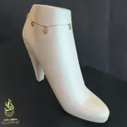 Anklet Yellow Gold 14K Women with crystal hyacinth olivine stone