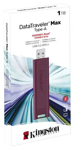 Kingston 1TB 1T【DTMAXA/1TB】TYPE A 紅色 DataTraveler Max USB 3.2金士頓 隨身碟