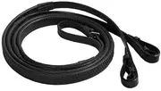 Cwell Equine Classic Super Soft Jelly Rubber Pimple Grip Leather Reins Black/Brown (PONY, BROWN)