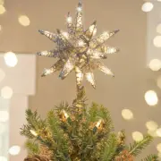 Christmas Tree Topper, 3D Star Lighted Tree Topper, Christmas Decorations, Plug