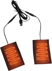 USB Heating Sheet | USB Cloth Heater Pad | USB Electric Cloth Heater Pad | Portable USB Heater Pads Set | USB Heating Pad for Skiing, Cycling, Motorbike, Driving