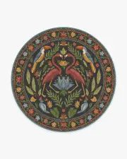 245' Round | Machine Washable Runner Rug | Kid & Pet Friendly | Indoor Rug | Iris Apfel Birds Of A Feather Tufted Rug | Ruggable