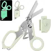 Trauma Secateurs Emergency Shears with Belt Cutter and Glass Breaker Stainless Steel Folding Scissor Pliers, Rescue Scissors for Outdoor Camping Tools…
