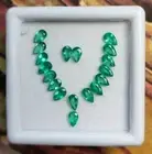 Natural Emerald Pear Cut Lot 5x3mm 3.30 Carat Bright Green Loose Zambian Emerald