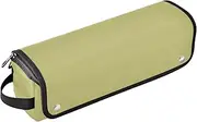 [sanluoli] Hair Tool Travel Bag with Removable Heat Resistant Mat Curling Iron Travel Holder Storage Bag Dark Khaki Solid Color Pure Plain Portable Travel Essentials