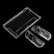 Detachable Transparent Protective Cover Dustproof TPU Case Clear Housing Shell Compatible with Switch OLED L R Console Host Soft TPU Case Left Right Handle Transparent Grip Protective Cover