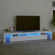 NNEVL TV Cabinet with LED Lights White 260x36.5x40 cm