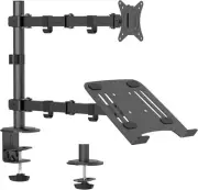 Monitor Mount with Laptop Arm for 13-32 Inch LCD LED Screen and 13-17 Inch