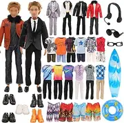 Miunana 6 Clothes Suits + 1 PCS Pants + 5 PCS Shoes + 5 Accessories for 12 Inch 32 cm Doll