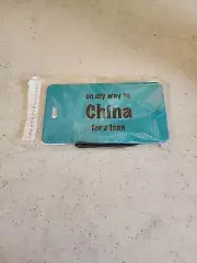 Inventive Travelware Aqua Luggage Tag" On My Way To China.." box 214