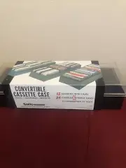 Vintage Convertible Cassette Tape Storage Case 15-24 Capacity Soho Corp (READ)