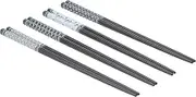Davis & Waddell DAS0014 Chopsticks Set/4 Pairs, Bamboo/Black/White