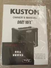 Users Owners Manual Kustom Dart10FX Amplifer Brand New Amplification
