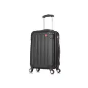 DUKAP 14.5" x 19.5" Hardside Spinner Carry-on Ergonomic in Black w/ USB Port
