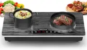 Double Induction Cooktop, 1800W Portable Electric Stove, 18 Inch Sensor Touch El