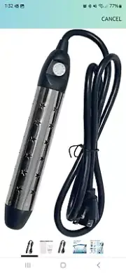 240V Immersion Water Heater, Electric Submersible Bucket Heater, Heat 5 Gallons