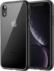 JETech Case for iPhone XR 6.1-Inch, Non-Yellowing Shockproof Phone Bumper Cover, Anti-Scratch Clear Back (Black)
