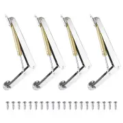 4Pcs Lid Support Hinge, 150N Gas Struts Soft Close Folding Lid Stay Hinges