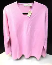 NEW ANN TAYLOR LIGHT PINK SWEATER WOOL ANGORA RAYON W/TAG SIZE L ORG PRICE $78