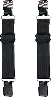 GARGOYLE BELLS Adjustable Boot Clips for Motorcycle Riding, Black Boot Straps Elastic Pant Keeper for Men & Women
