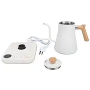 (White US Plug 110V)Electric Gooseneck Kettle 1200W 304 Stainless Steel