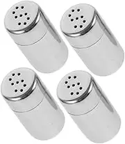 Cabilock 4pcs Pepper Shaker Jar Mini for Seasonings Containers Key Cooking Pepper Portable Camper Stainless Steel Seasoning Bottle Silver Stainless Steel
