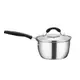 德國304不鏽鋼單把湯鍋牛奶鍋(K0110)/18CM/鍋子/湯鍋/燉鍋/悶燒鍋/含鍋蓋/單柄