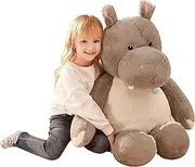 IKASA Giant Hippo Stuffed Animal,78CM Jumbo Plush Toy, Soft & Cute for Kids, Boys & Girls