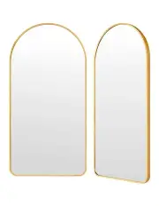 [La Bella] Wall Arch Mirror 50 x 100cm 2 Set in Gold