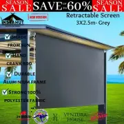 Instahut Outdoor Blind Window Roll Down Awning Privacy Screen Canopy 3X2.5M New