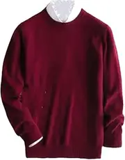 [Hamthuit] Men Classic Pullover V-Neck Sweater Men Warm Casual Slim Fit Pullover Jumper Men's Ribbed Sweater