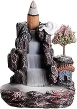 Backflow Incense Burner - Ceramics Waterfall Incense Burner, Backflow Incense Burner Ceramic Waterfall Holder for Home Decor Greatideal