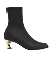 Alexander McQueen Pointed-Toe Ankle Boots 36,37.5,38.5,37,38,39,40,41 black