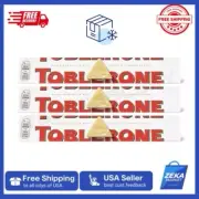 3 Pack TOBLERONE WHITE Swiss Chocolate Bars - Honey & Almond Nougat, 100g, 3.5oz