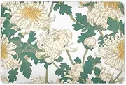 Vintage Chrysanthemum Flower White Potty Training Pad Water Resistant Potty Training Cover Portable Diaper Pads for Infant Baby , 52" L x 34" W sábanas impermeables para
