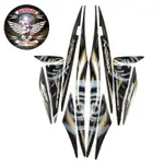 山葉 HITAM條紋貼紙摩托車立杆雅馬哈至強125老款2012黑色全貼摩托車清單車身最佳標準貼紙